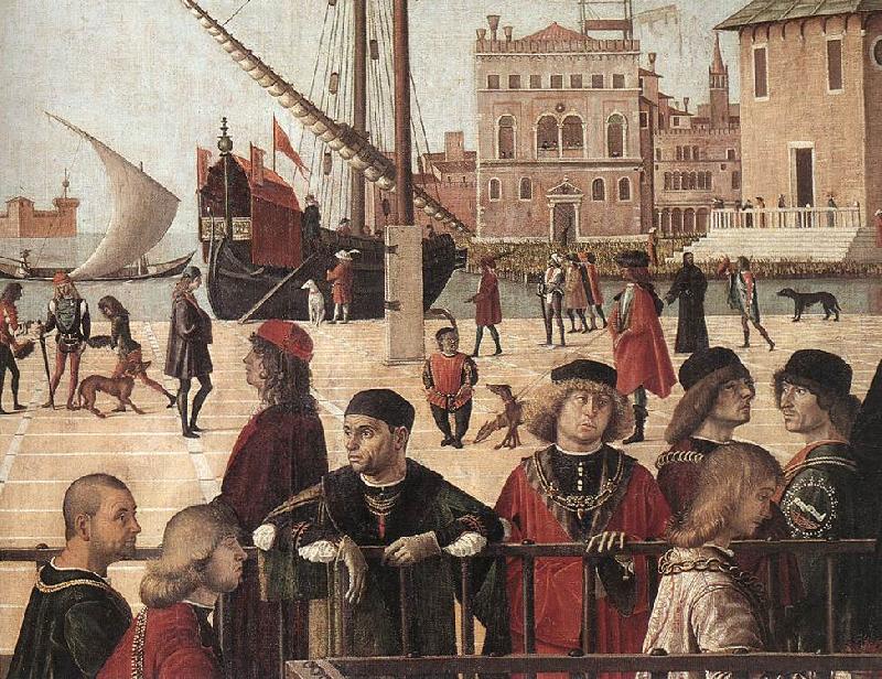 CARPACCIO, Vittore Arrival of the English Ambassadors (detail) fg oil painting image